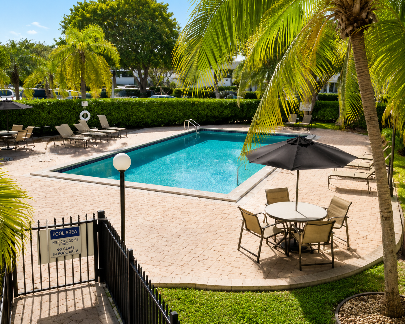 Pool courtyard at Coral Way Gardens
